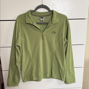 The North Face Olive Green Quarter-Zip Fleece